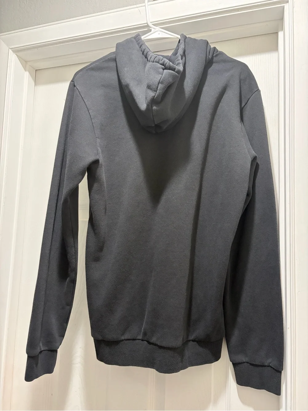 adidas Black Hoodie with Large White Logo